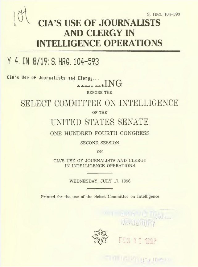 cia's use of journalists
