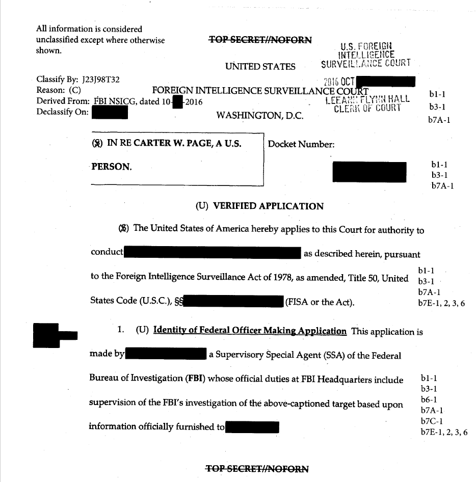 carter page fisa application