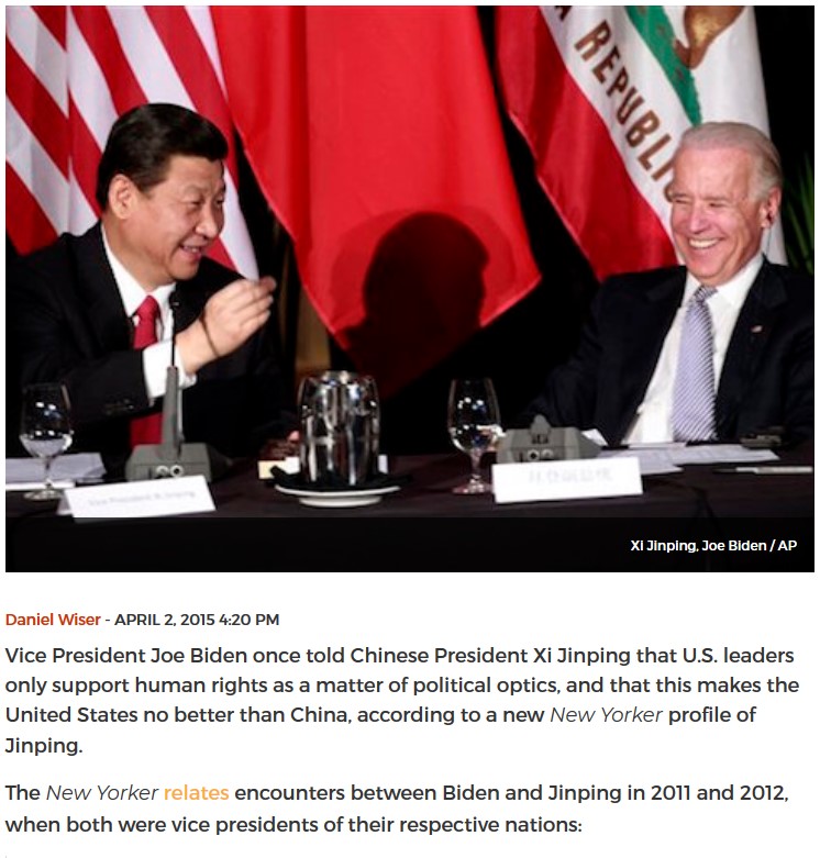 Xi Jinping with Joe Biden