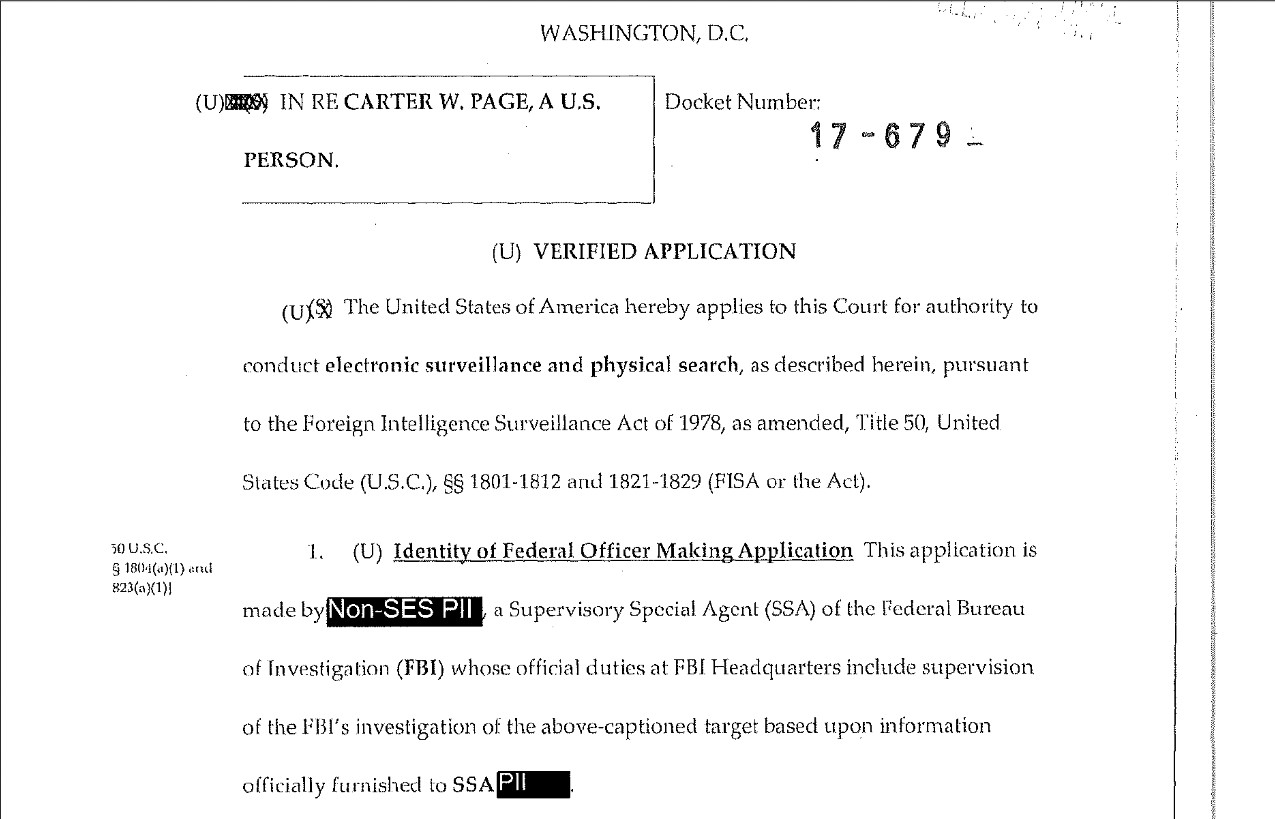 Carter Page FISA Applications